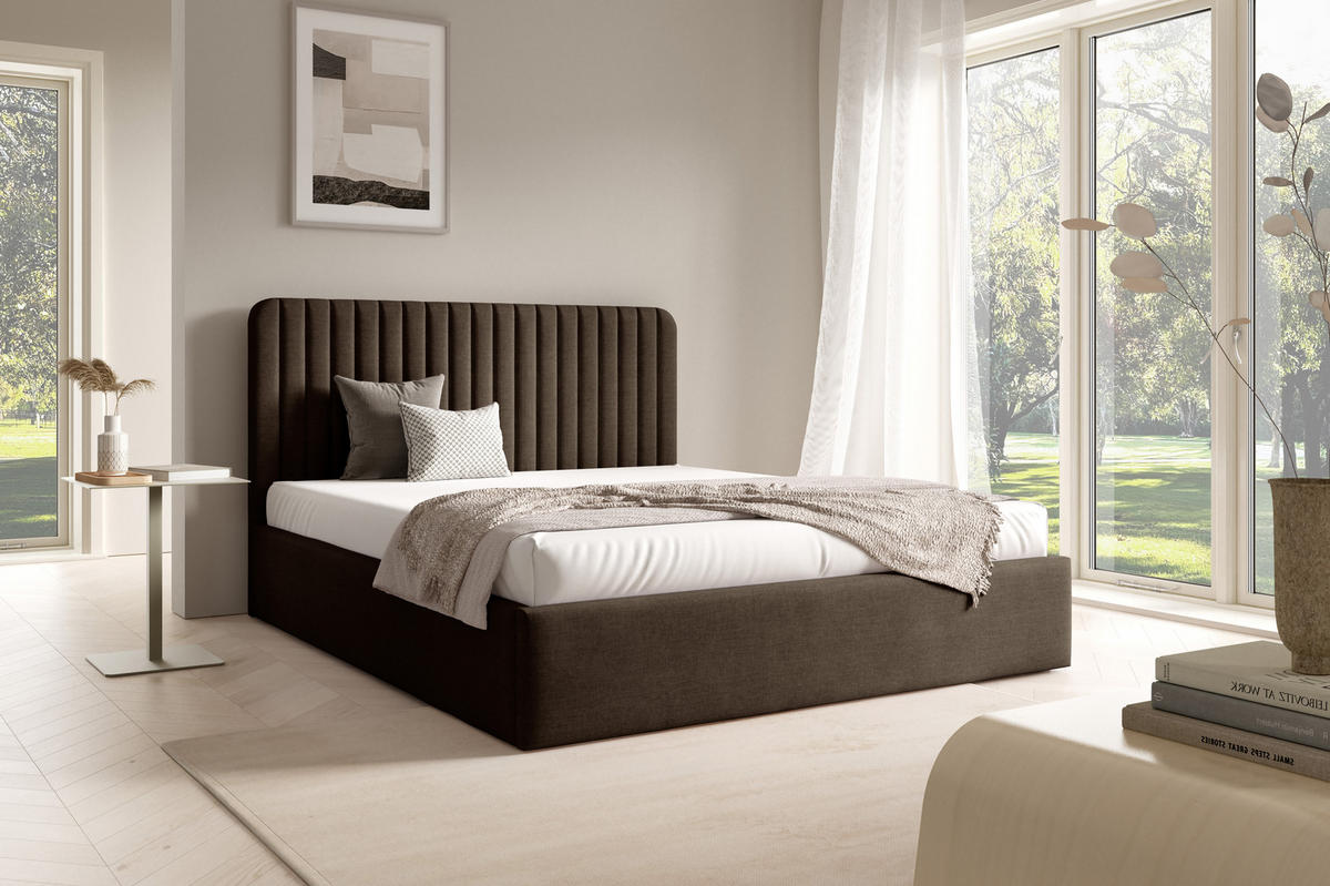POLSTERBETT BEZA II - Braun - Braun, Textil (140/200cm) - AN-Moebel 4u