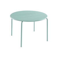 GARTENTISCH rund - D. 110 cm - Metall - Mandelgrün - MIRMANDE von MYLIA - Salbeigrün, Metall (110/110/74cm) - Vente-Unique