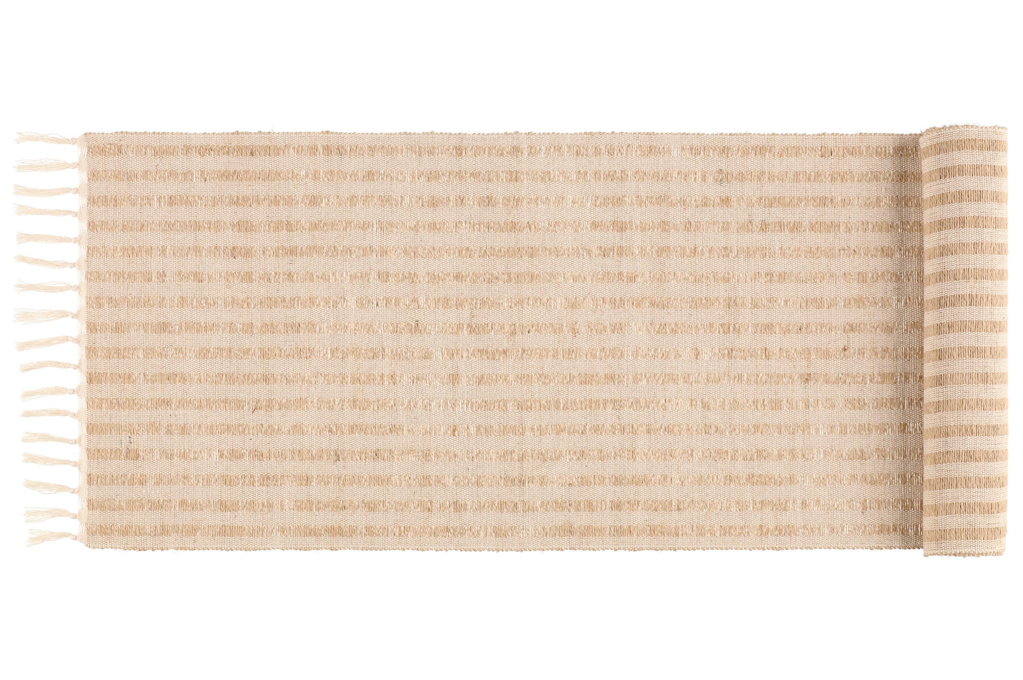 TISCHLÄUFER Jute/Baumwolle 33/140 cm - Beige, Naturmaterialien (33/140cm)
