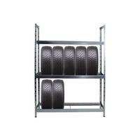 REIFENREGAL Tiger XL 200x150x45 cm 300 kg Fachlast bis zu 18 Reifen auf 3 Ebenen Verzinkt - Silberfarben, Metall (150/200/45cm) - PROREGAL