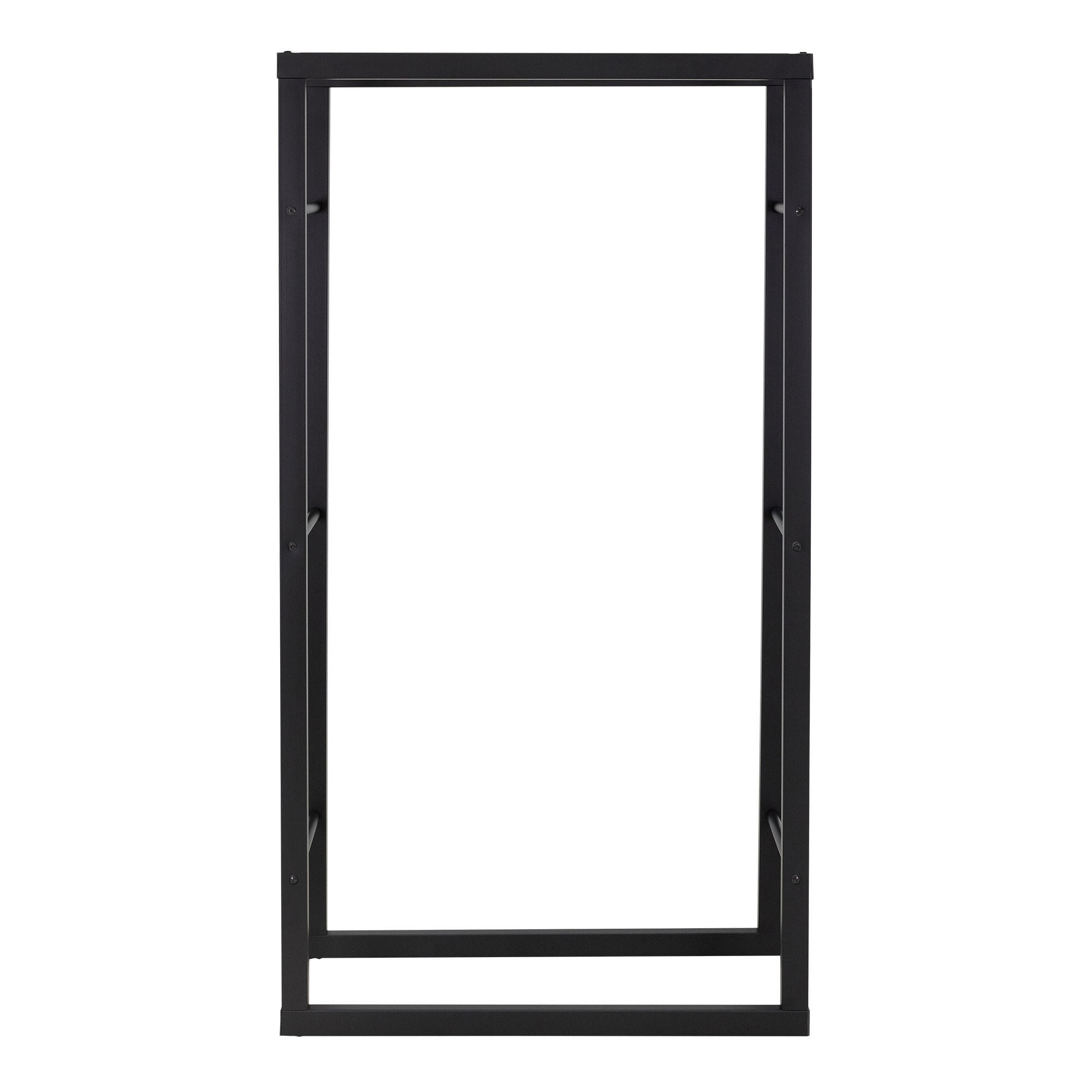 KAMINHOLZREGAL - Schwarz, Metall (25/150/80cm) - ML-DESIGN