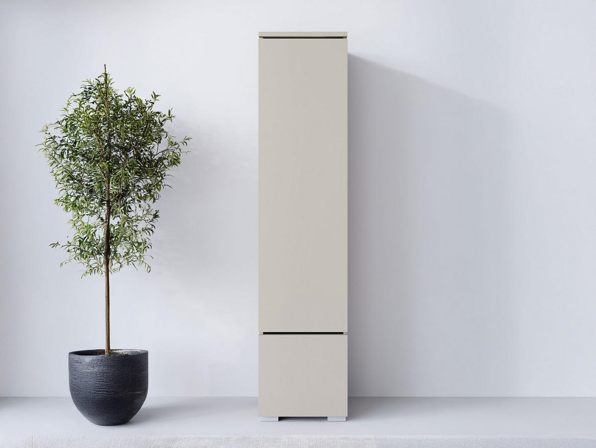 HÄNGEVITRINE Vera 001 mit LED Beleuchtung - Kaschmir/Alufarben, Holzwerkstoff/Kunststoff (30/130/33cm) - MIRJAN24
