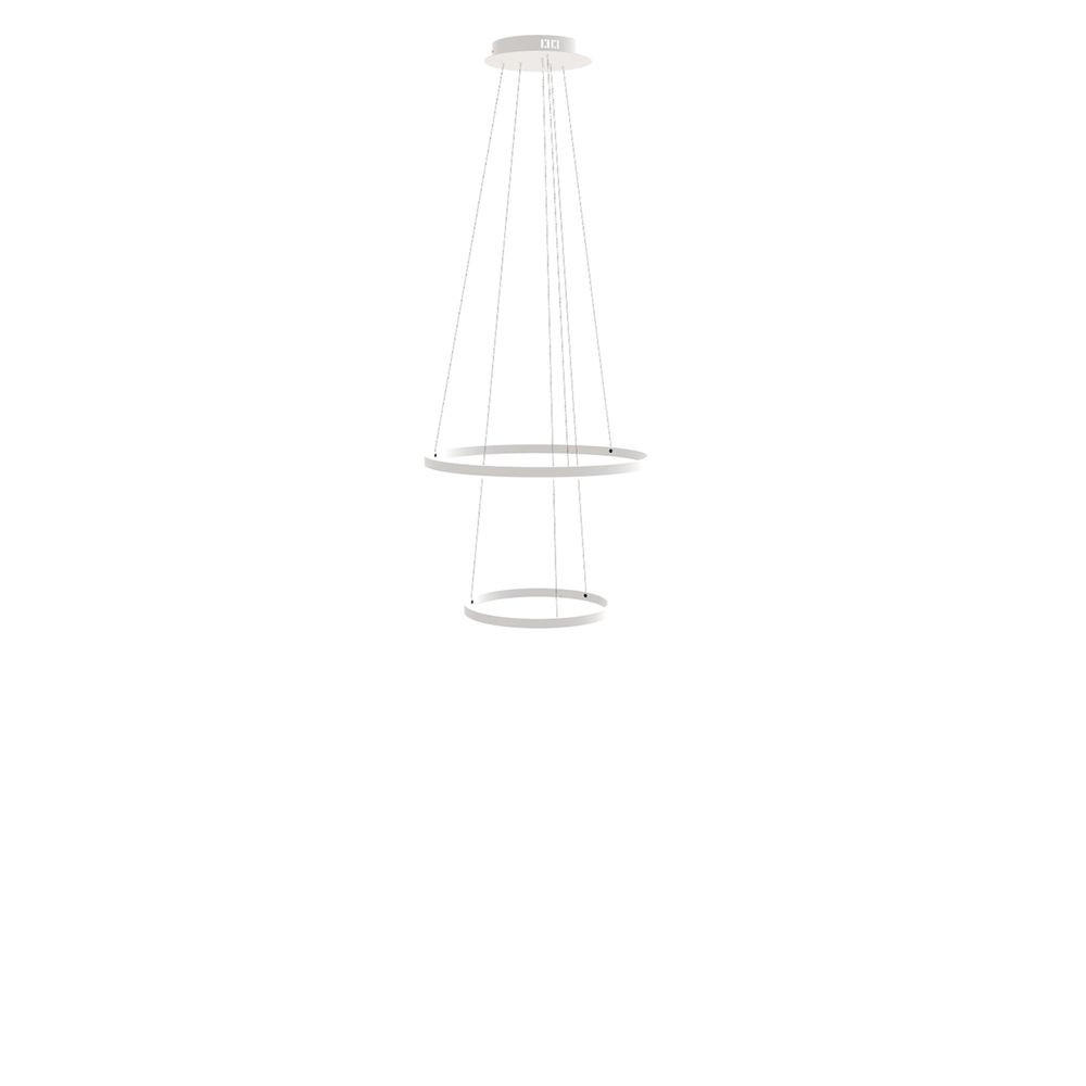 LED-HÄNGELAMPE 2er Ring Weiß Ø 60 | 40cm - Weiß, Metall (1.3/60/3.3cm) - s.luce