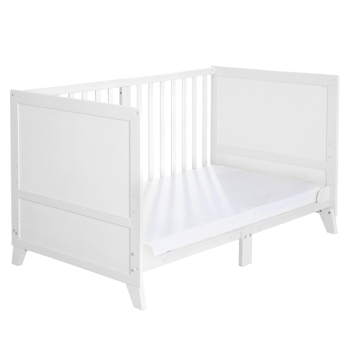 BABYBETTSET 'Woodland Buddies' 70 x 140 inkl. kompletter Ausstattung - Weiß / Pastellgrün - Weiß, Holz (70/140cm) - Roba