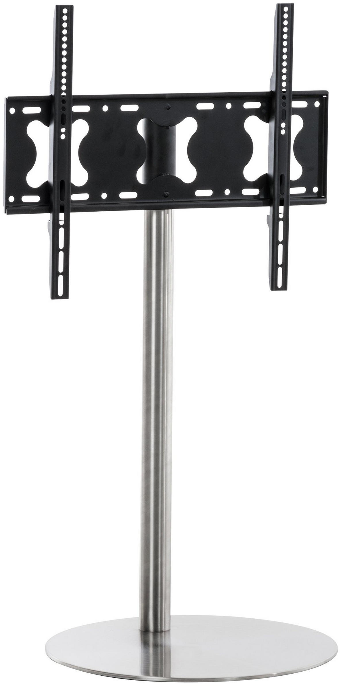 TV-STÄNDER WESEL rund 64x53x100cm Metall Edelstahl Fernsehständer - Edelstahlfarben, Metall (64/100/53cm) - DELUKE