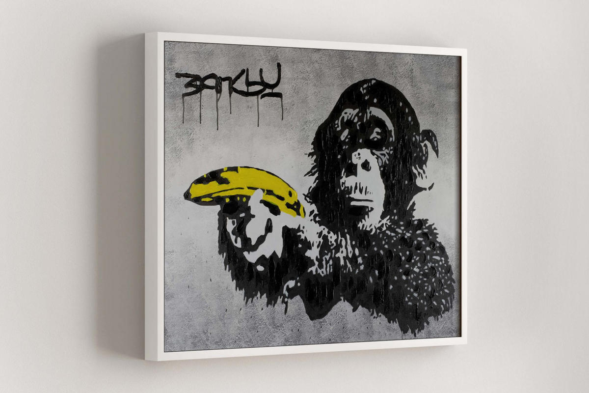 ACRYLBILD HANDGEMALT 100/75 cm - Gelb, Holz/Textil (100/75cm) - KUNSTLOFT