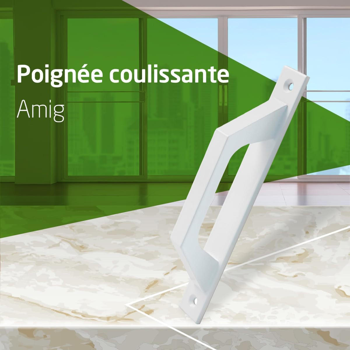 MÖBELGRIFF 1er-Set 200x100x30 mm Aluminium - Weiß, Metall (10/3/20cm)