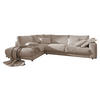 ECKSOFA MADELINE Taupe Cord - Taupe/Schwarz, Kunststoff/Textil (325/224cm) - KAWOLA