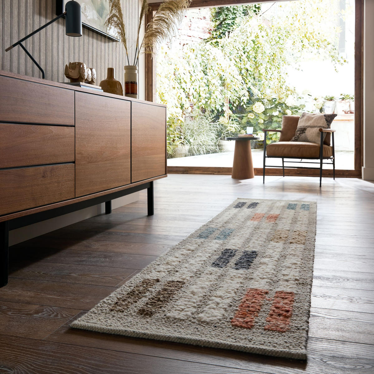 WOLLTEPPICH ALDER, geometrisch, Bunt, 80 x 300 cm - Multicolor, Textil (80/300cm) - KADIMA DESIGN