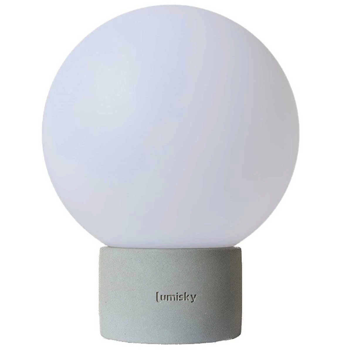 TOUCH-TISCHLAMPE TERRA grau - Grau, Stein (20/20/25cm) - Lumisky