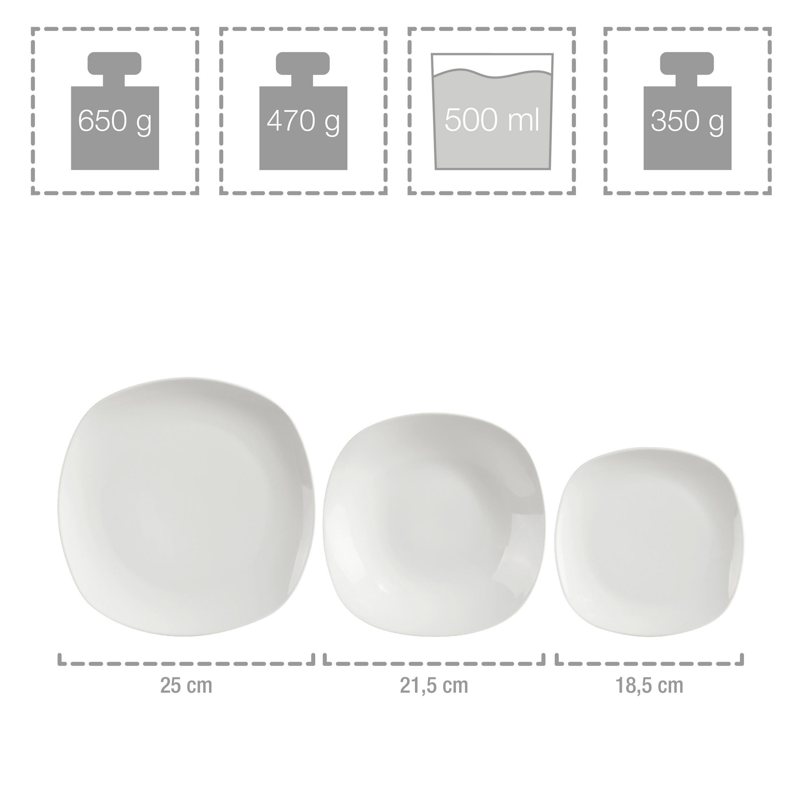 TAFLSERVICE BILGOLA - 30 teilig aus Porzellan - Weiß, Keramik (28.5/30/42cm) - Sänger