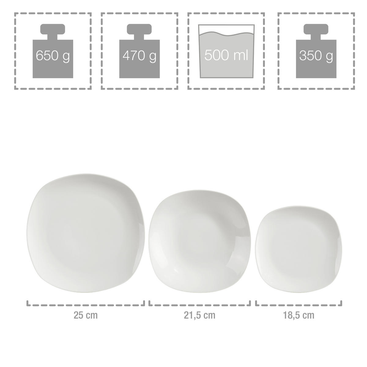 TAFLSERVICE BILGOLA - 30 teilig aus Porzellan - Weiß, Keramik (28.5/30/42cm) - Sänger