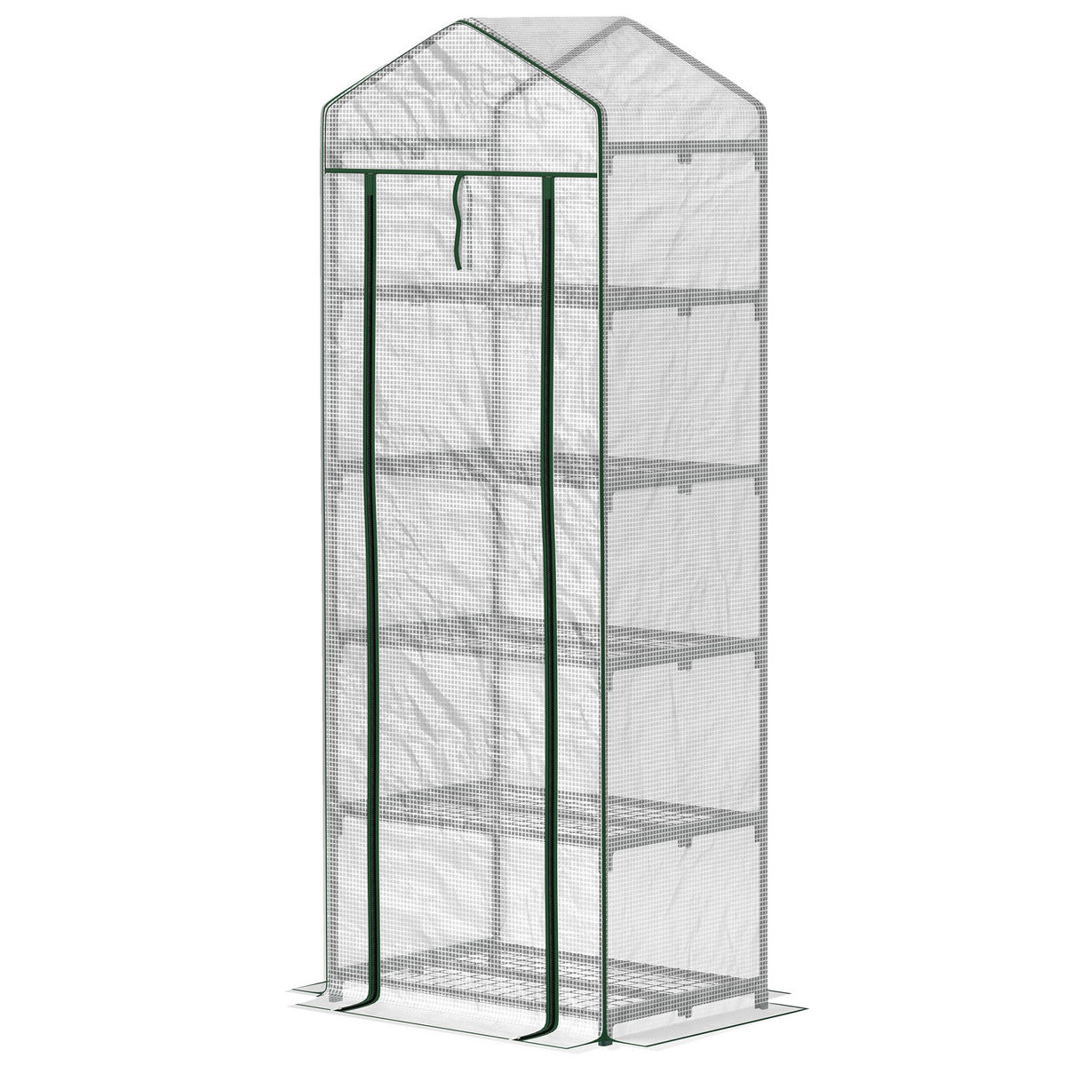 GEWÄCHSHAUS DE-11999 avec bâche amovible, Blanc - Weiß, Kunststoff (49/193/69cm) - ComfortXL