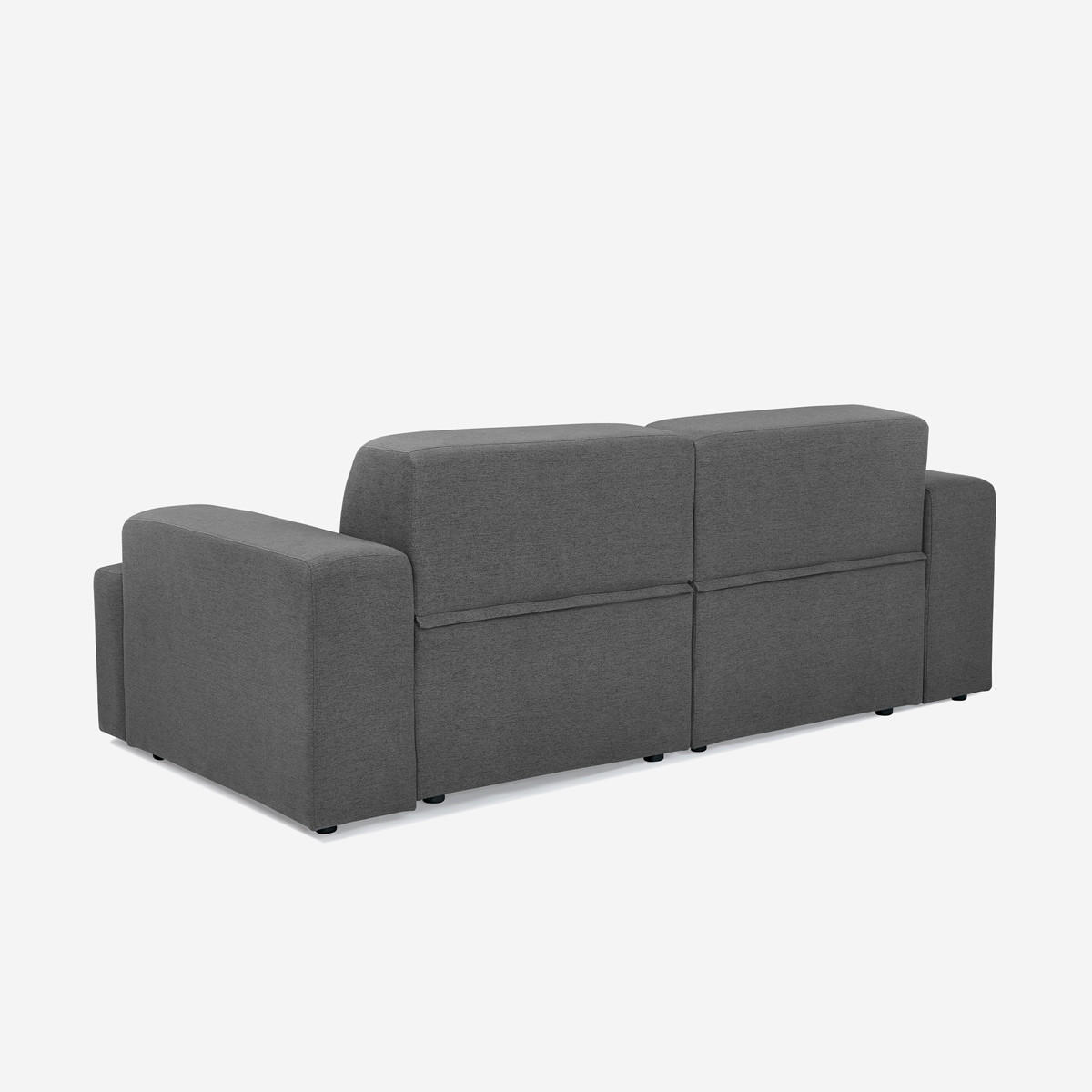 SOFA 2-Sitzer Acamar - Dunkel Grau - Grau, Textil (202/76/100cm) - Pasmara