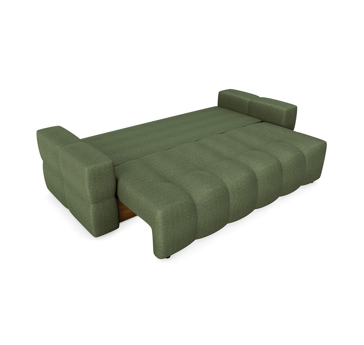 SCHLAFSOFA GERADE Rastergewebe Olivgrün 247.0 CENTIMETERScm - Olivgrün, Textil (247/90/102cm) - Sia Home