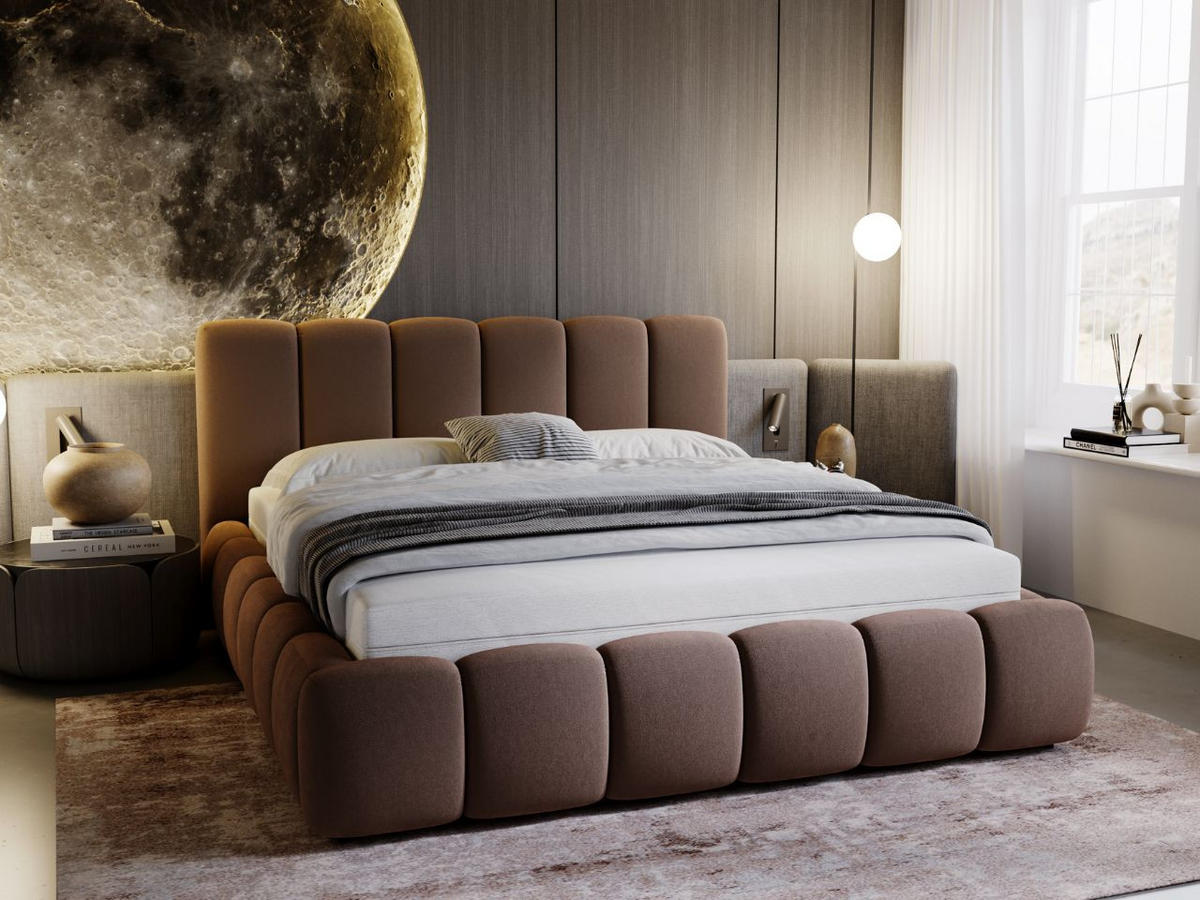 POLSTERBETT Cloud 160x200 Braun - Braun, Textil (160/200cm) - Graingold