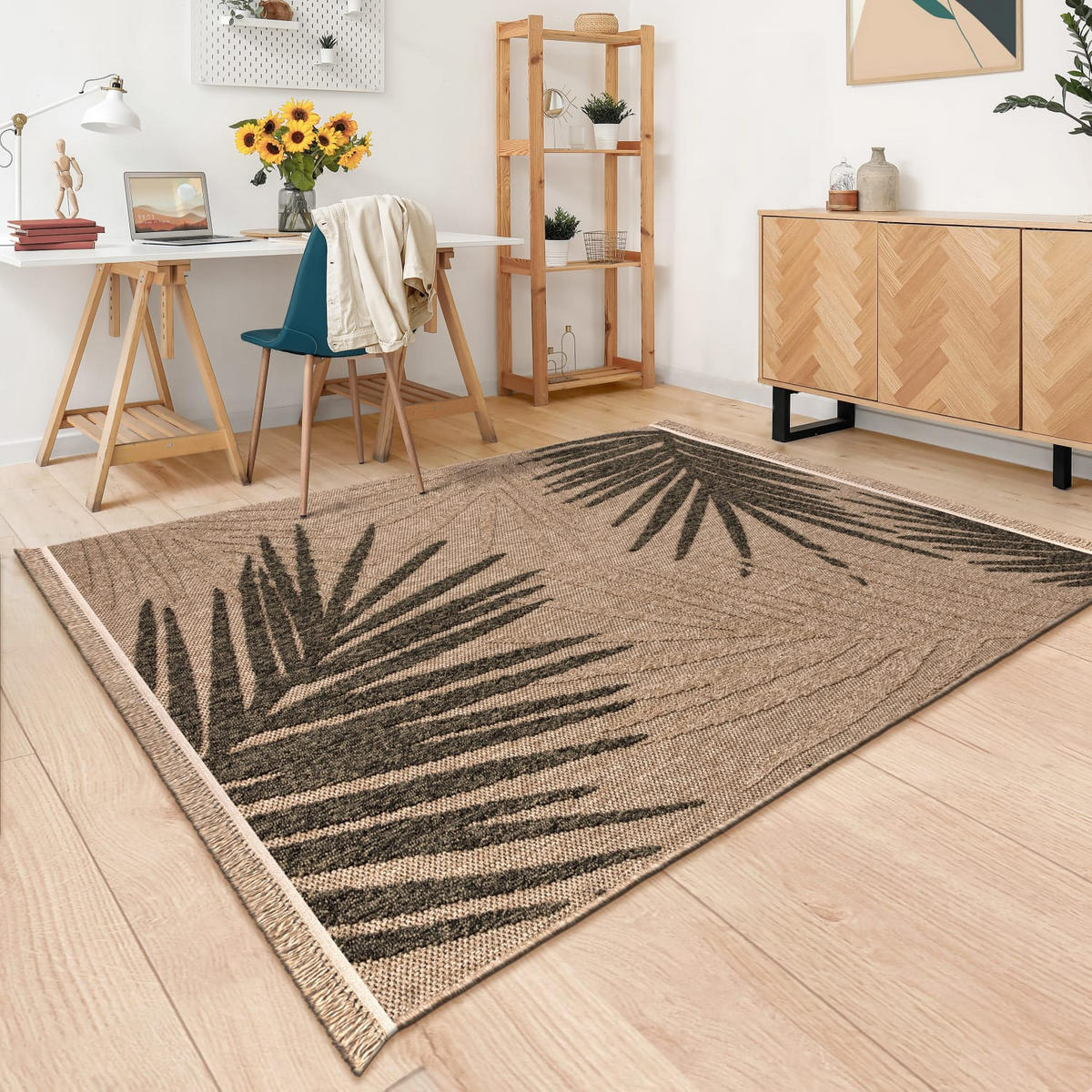 OUTDOORTEPPICH Blatt Beige 240 x 340 cm - Beige, Kunststoff (240/340cm) - TT Home