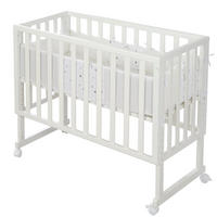 BEISTELLBETT Sternenzauber grau 3in1 Set 90 x 45 cm - Hellgrau/Weiß, Holzwerkstoff (45/90cm) - Roba