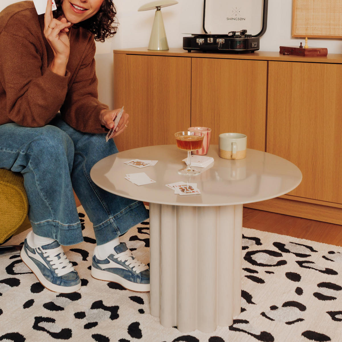 COUCHTISCH - Metall - Beige - Beige, Metall (64/64/46cm) - Drawer