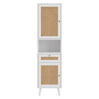 HOCHSCHRANK 40/30/166 cm Weiß mit 1 Schubladen - Weiß, Holz/Holzwerkstoff (30/166/40cm) - Oxeza