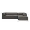 ECKSOFA rechts Ruby aus Cord dunkelgrau 4 Sitzplätze - Dunkelgrau, Textil (180/273cm) - Micadoni