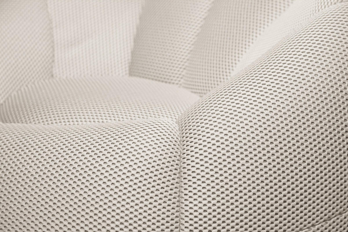 SESSEL UND POUF FIGO UND FAGO, ecru - Ecru, Holzwerkstoff/Textil (104/83/104cm) - Courtois Laville