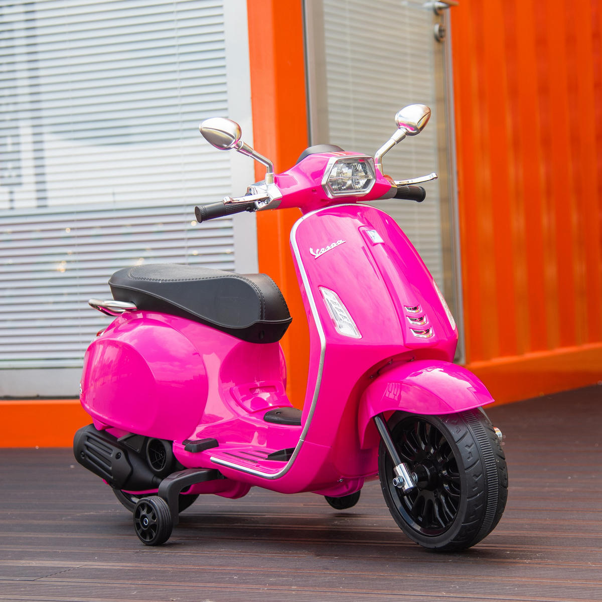 ELEKTRO-KINDERAUTO DE-13036 Stützräder Rosa - Pink, Kunststoff (107/47/73cm) - ComfortXL