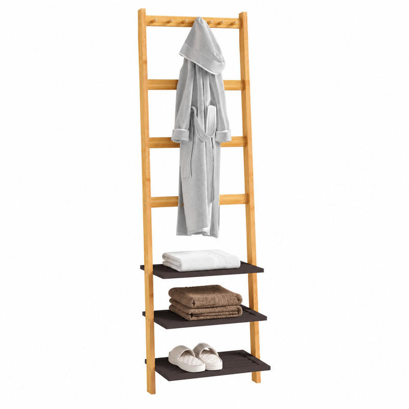 HOCHSCHRANK mit 2 offenen Fächern Bambus Natur - Braun, Holzwerkstoff (28.5/183/52cm) - Beauniv
