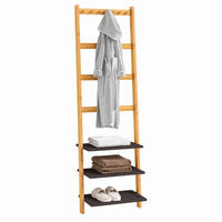 HOCHSCHRANK mit 2 offenen Fächern Bambus Natur - Braun, Holzwerkstoff (28.5/183/52cm) - Beauniv