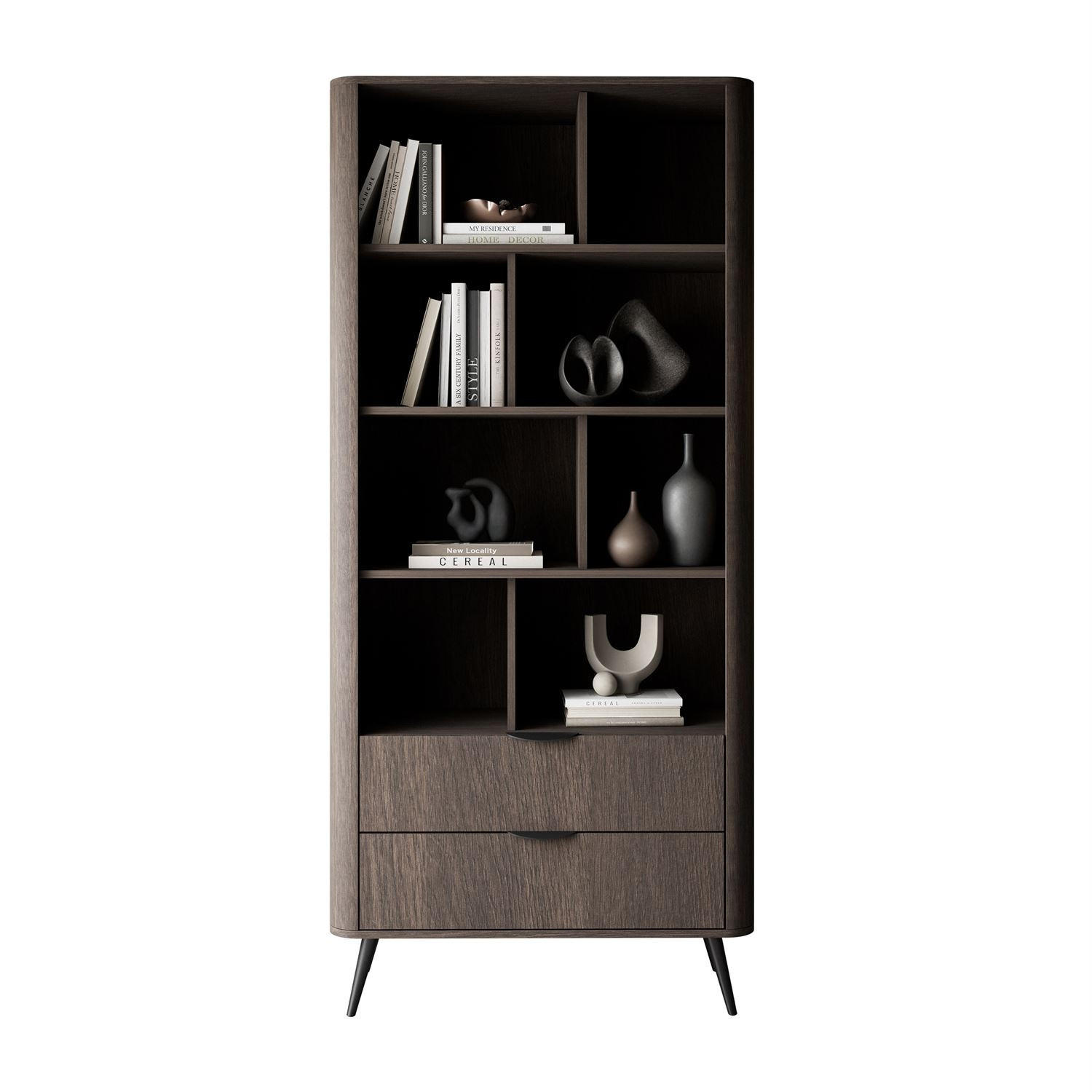 REGAL TWILIGHT mit Schubladen - Eichefarben, Holzwerkstoff (88/194/38cm) - Lookway