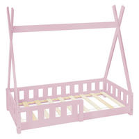 KINDERBETT Tipi 70x140 cm Rosa - Pink, Holz (70/140cm) - ML-DESIGN