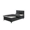 BOXBETT 120x200 inkl. Topper und Bettkasten - Dunkelgrau/Schwarz, Holz/Holzwerkstoff (120/200cm) - ed exciting design
