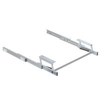 FÜHRUNG Oplà Top für ausziehbaren und hochkplappbaren Tisch, Aluminium, Edelstahl eloxiert - Edelstahlfarben, Metall (90/10/53cm) - EMUCA
