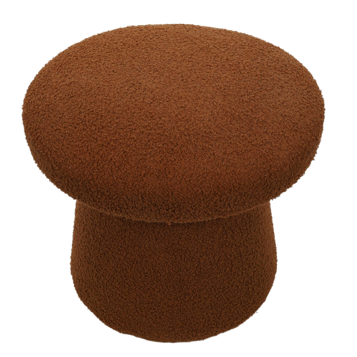 HOCKER Bouclé Teddy 43/43/38 cm - Braun, Textil (43/38/43cm) - Home Styling Collection
