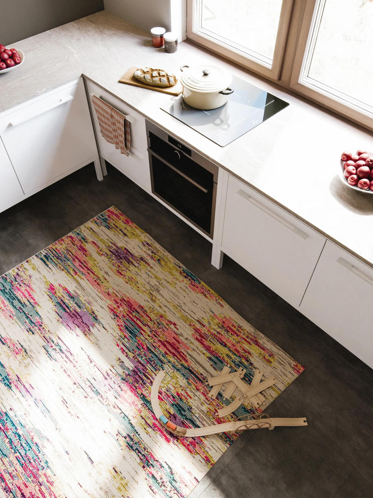 TEPPICH Casa Multicolor 200/200 cm - Multicolor, Naturmaterialien/Textil (200/200cm) - benuta