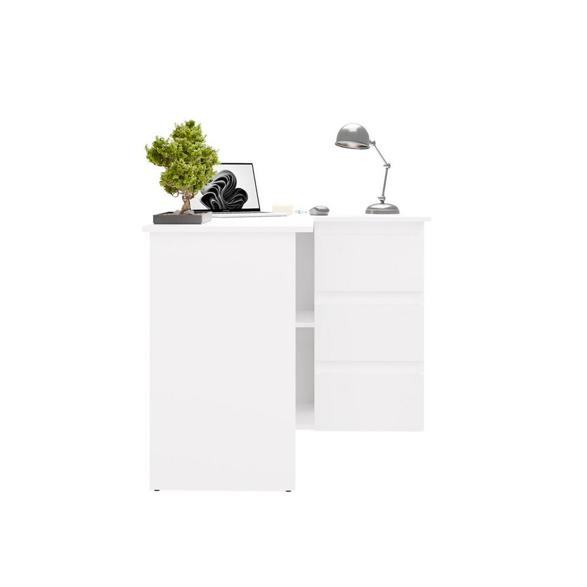 SCHREIBTISCH Weiß 120/75/49 - Weiß, Holzwerkstoff (90/50/75cm) - RAUMHIRSCH FURNITURE