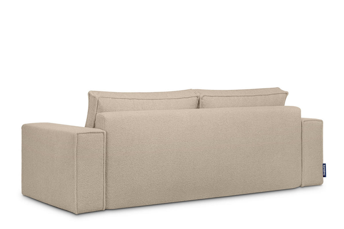3-SITZER-SOFA NAPI II mit Schlaffunktion, hellbeige - Beige, Textil (244/89/101cm) - KONSIMO®