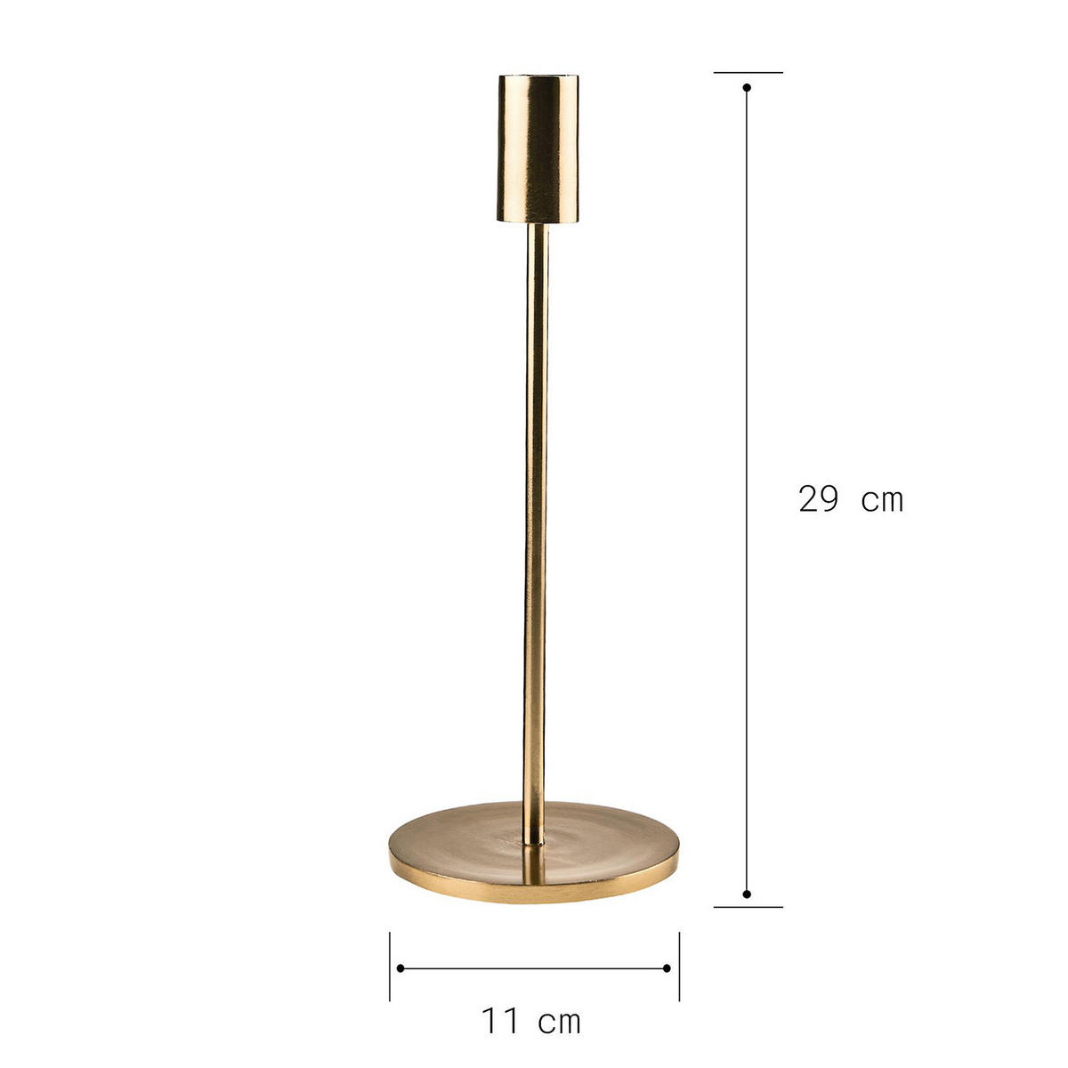 KERZENHALTER Highlight - Goldfarben, Metall (11/29/11cm) - Butlers