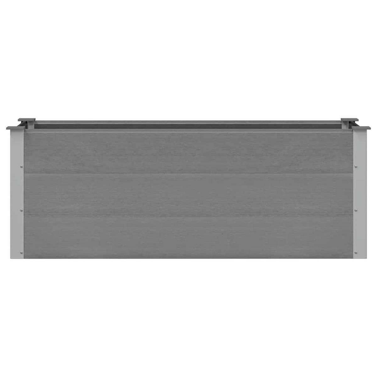 GARTEN-HOCHBEET Wpc 150/50/54 Cm Grau - Grau, Holzwerkstoff (50/54/150cm) - vidaXL