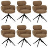 ESSZIMMERSTUHL Braun 6er-Set - Braun, Textil (61/86/69cm) - MCW