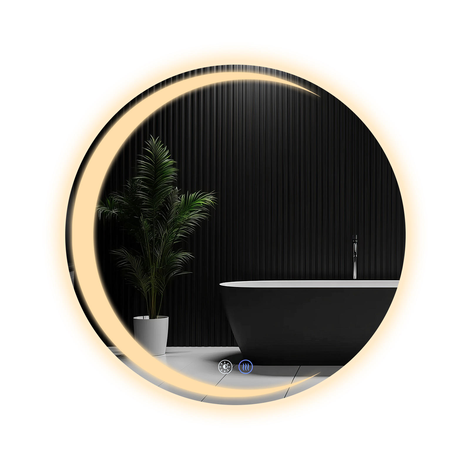 Nettlife KOUPELNOVÉ zrcadlo Redinger s LED osvětlením Ø70 cm