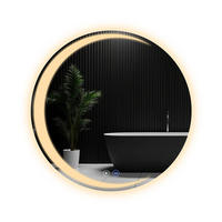 BADEZIMMERSPIEGEL Redinger mit LED-Leuchte Ø70 cm - Weiß, Glas (70/2.4/70cm) - Nettlife