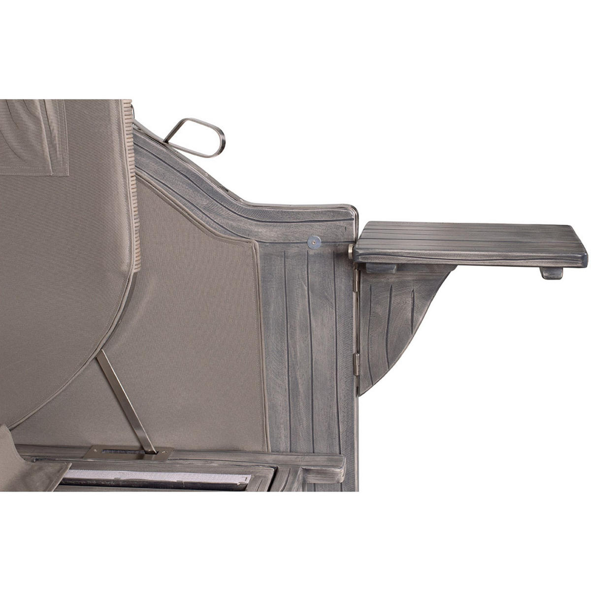 STRANDKORB Düne Koboo Grau Bullaugen - Braun/Grau, Metall (125/170/80cm) - Mr. Deko