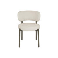 STUHL - 55 x 60.5 - stoff - cremefarben Asilova - Creme, Textil/Metall (55/78.5/60.5cm) - Vente-Unique