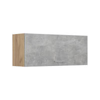 HÄNGESCHRANK R-Line, Beton/Goldkraft Eiche, 100 cm Flach - Honigeiche/Grau, Holzwerkstoff (100/40/31cm) - Vicco