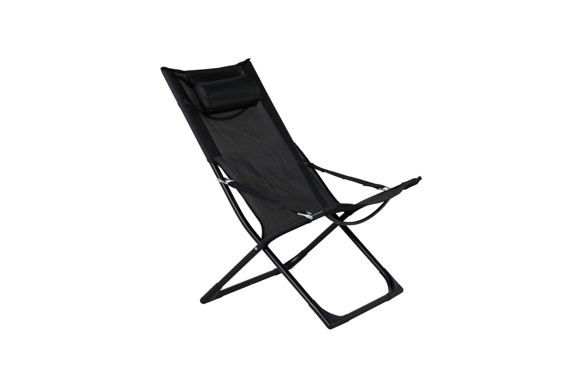 Furnlux Sonnenliege Schwarz 63x89x84 cm
