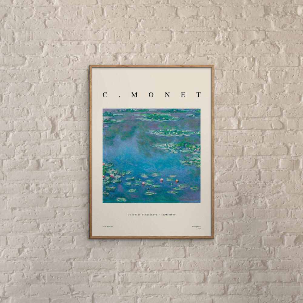 POSTER Arch Atelier - Claude Monet — Nénuphars - Blau, Papier (50/70/0.1cm) - Poster&Frame