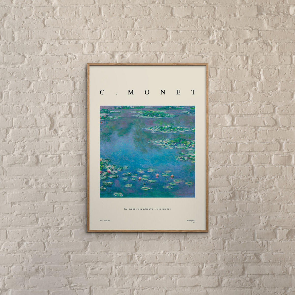 POSTER Arch Atelier - Claude Monet — Nénuphars - Blau, Papier (50/70/0.1cm) - Poster&Frame