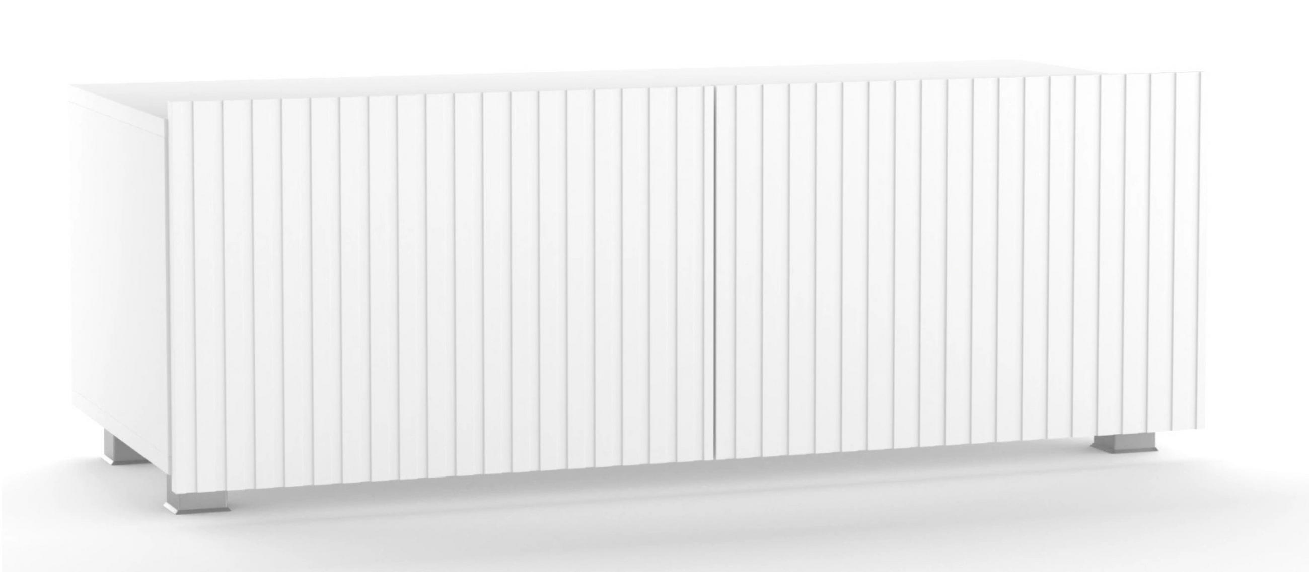 Ravio Tv-Lowboard Weiß 100x38x43 cm
