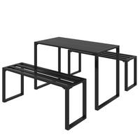 GARTENSET 110/55/70 cm Schwarz aus Metall 3er Set - Schwarz, Metall - OKMYHOME